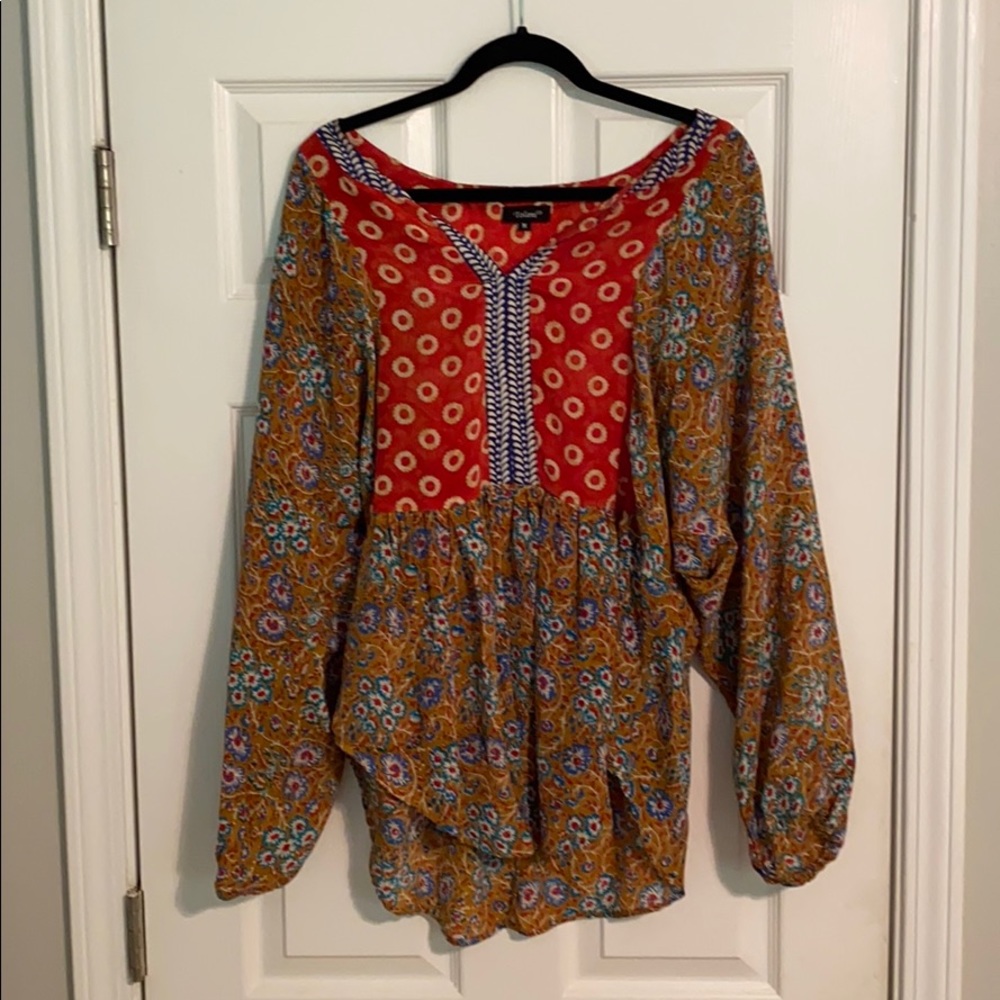 Tolani flowery tunic Anthropologie